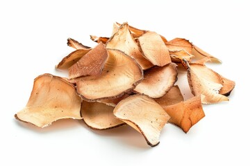 Sticker - Manioc chips on a white surface