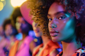 Wall Mural - Models on a runway at a fashion event