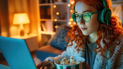 Poster - The woman with green glasses