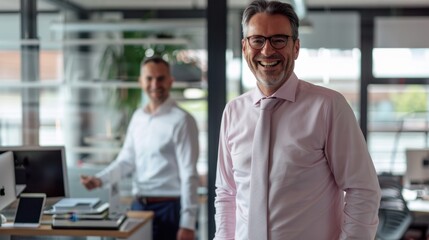 Wall Mural - The smiling business colleagues