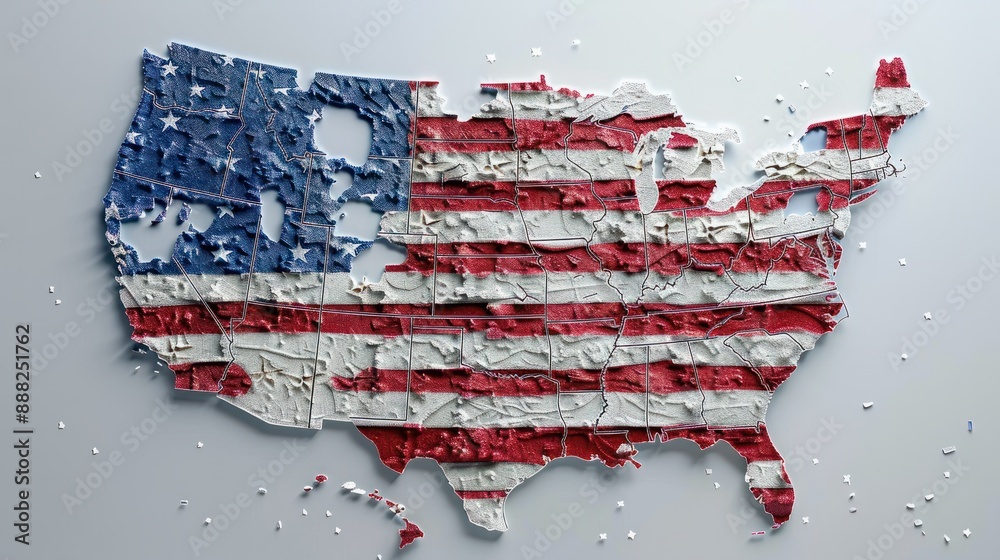 Election results political map of the USA Stock Photo | Adobe Stock