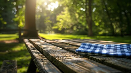 Wall Mural - The Picnic Table in Park