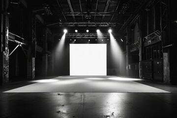 Canvas Print - Fashion Week features an empty stage for the Fashion Show