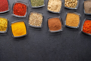 Wall Mural - Various spices on the table