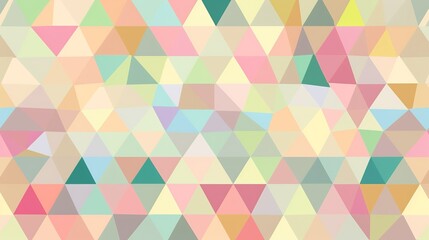 Poster - Abstract Geometric Pattern With Pastel Triangle Shapes