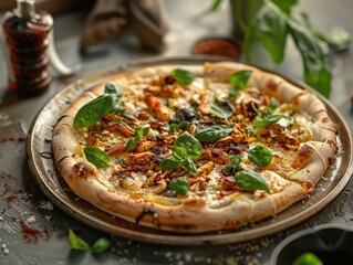 Canvas Print - pizza with mushrooms