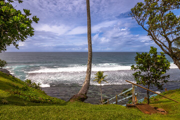 Exposure of the incredible Samoa's coastline, on the South Coast of the Island near Lotofaga