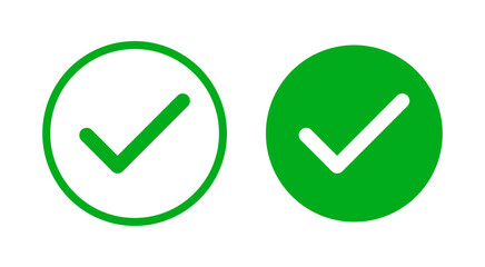 Wall Mural - check mark icon set
