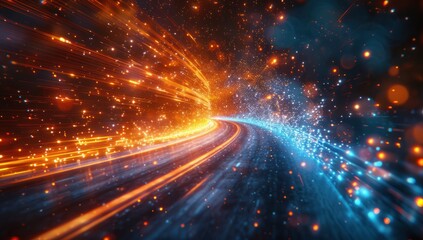 Fototapete - Abstract Lights and Twinkling Stars
