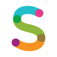 Beautiful color full letter S