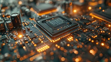 Poster - A close-up view of the intricate internal components of a CubeSat, showcasing the intricate circuitry and glowing LEDs.
