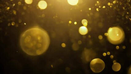 Leinwandbilder - Abstract background with out-of-focus golden lights.
