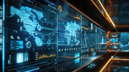 Poster - A digital screen displaying global laws, depicting the reach of elaw in the digital age