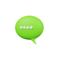 Various 3D icons of message bubbles