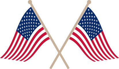 Wall Mural - USA flag icons vector set. United States of America flat  badges.Flag of usa vector flat symbol collection.USA flag labels set.Set of American flag icons .