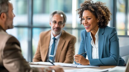 Canvas Print - The business meeting discussion