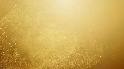 Aufkleber - The bottom of a pool is illuminated by sunlight, creating a hazy golden effect.