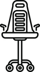 Poster - simple modern office chair icon featuring a comfortable design, perfect for representing workplace f