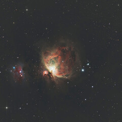 Wall Mural - astronomy deep sky photograph of orion nebula m42