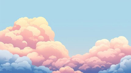 Wall Mural - Serene Pastel Cloudscape at Twilight