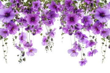 Wall Mural - Isolated purple flower with clipping path