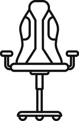Poster - Line drawing of an office chair, perfect for representing office work or remote work