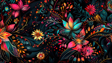 Wall Mural - floral background 