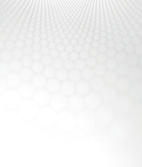 Aufkleber - Abstract black and white color tone, soft gradient art and hexagonal shapes perspective background.