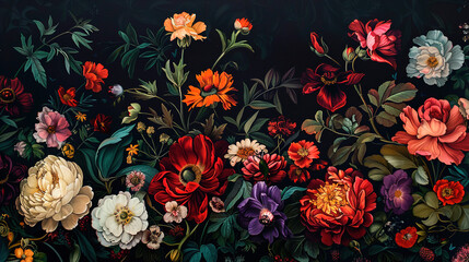 Wall Mural - floral background