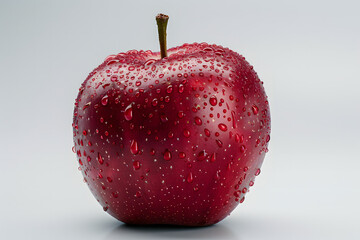 Wall Mural - Whole Red delicious apple fruit on a white background