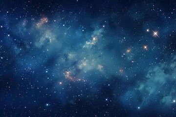 Aufkleber - Starry, nebulous cosmic expanse, celestial background with floating constellations and nebulae