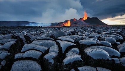 Wall Mural - crack lava background