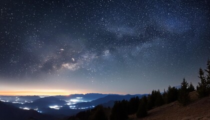 Wall Mural - a captivating view of the starry night sky with a mix of galaxies and astronomical objects illuminated against the dark midnight background