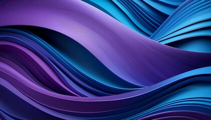 Wall Mural - purple and blue 3d undulating geometry modern background with elegant surfaces