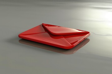 Poster - Glossy purple email icon, email or envelope icon in 3D format