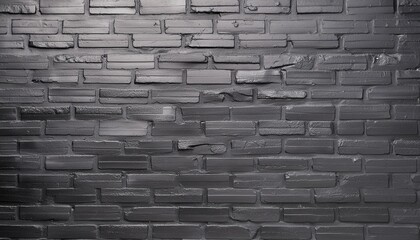 Canvas Print - black or dark gray brick wall texture background