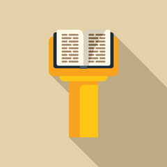 Poster - open book on a pedestal symbolizing the pursuit of knowledge, learning, and academic achievement