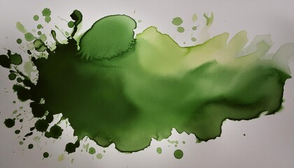 Wall Mural - green stain watercolor