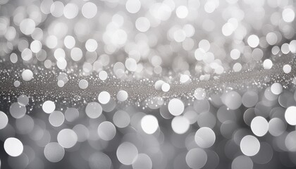 Wall Mural - abstract white and gray bokeh lights background with motion blur