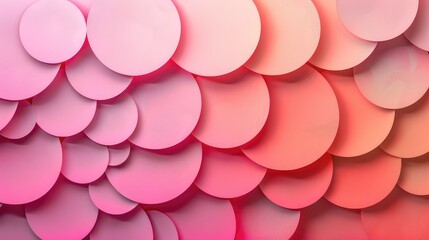 Poster - Abstract Geometric Pattern with Repetitive Curved Shapes in Gradient Pink Tones - Modern and Stylish Design for Backgrounds, Textiles, and Digital Art Projects