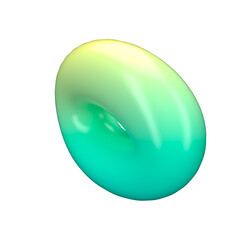 Poster - Green gradient circle 3d shape