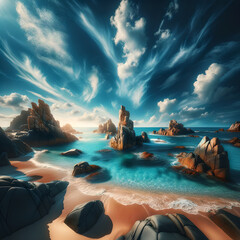 Wall Mural - rocks in the sea