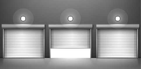 Wall Mural - Garage Shutter door or rolling door