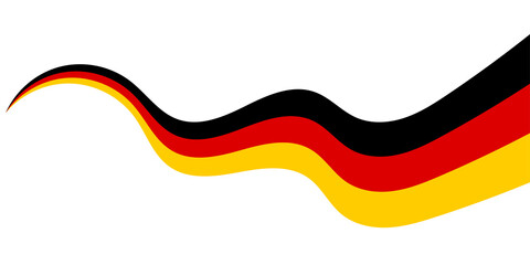 German Flag Wave Abstract Design
