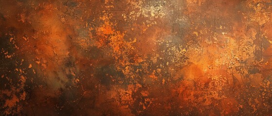 Wall Mural - Abstract brown and orange textured background with a rustic, grunge style. Ideal for use in design projects, as a backdrop, or for artistic applications.