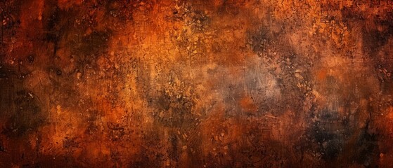 Wall Mural - Abstract brown and orange textured background with a rustic, grunge style. Ideal for use in design projects, as a backdrop, or for artistic applications.