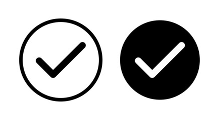 Wall Mural - check mark icon set