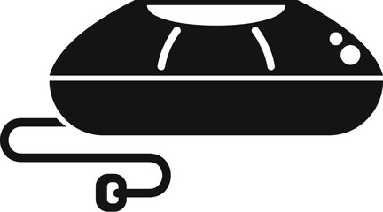Poster - black glyph icon of a humidifier, an appliance designed to increase moisture levels in the air