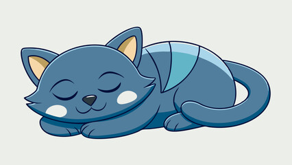 Wall Mural - Peaceful Sleeping Cat Vector Illustration Perfect for Design Projects