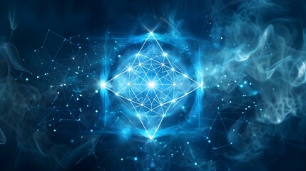 Vector illustration of Sacred geometry symbol on abstract background